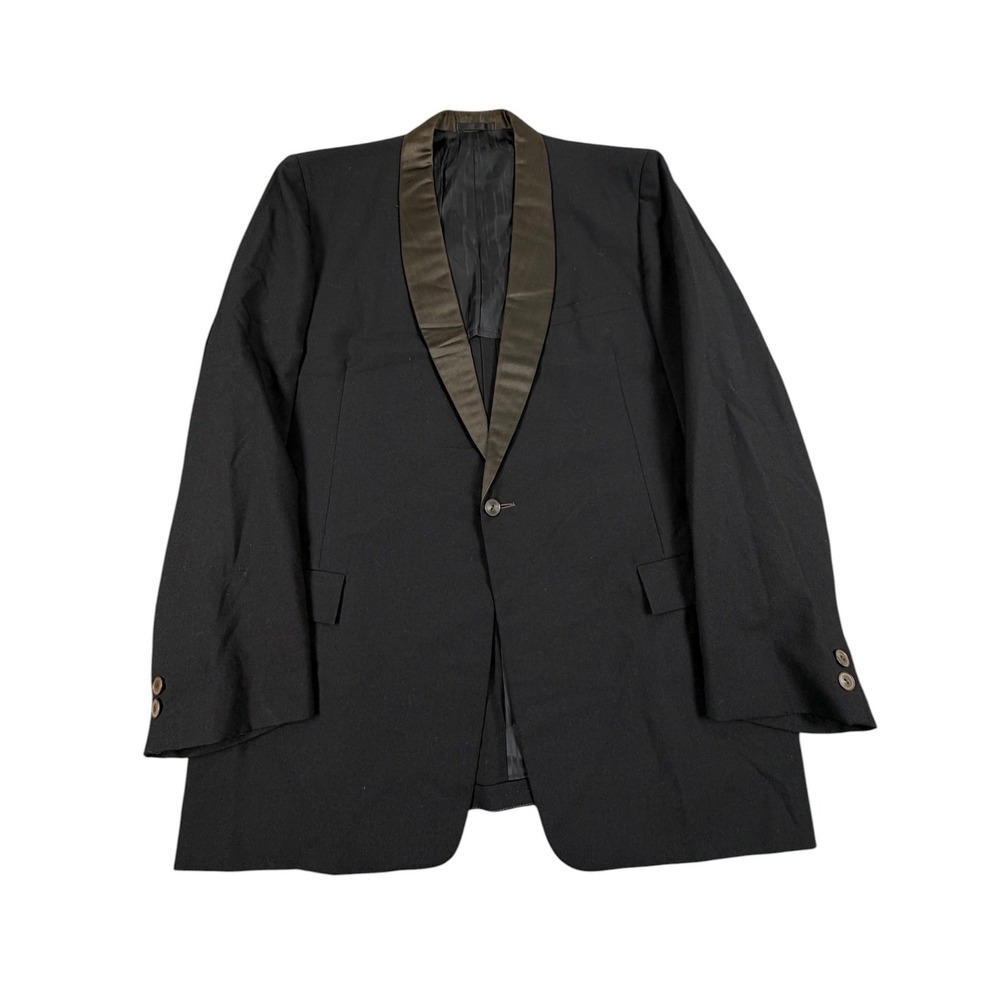 Richman Brothers 1950s Mens Tuxedo Jacket Shawl Collar Blazer Black Size 46R
